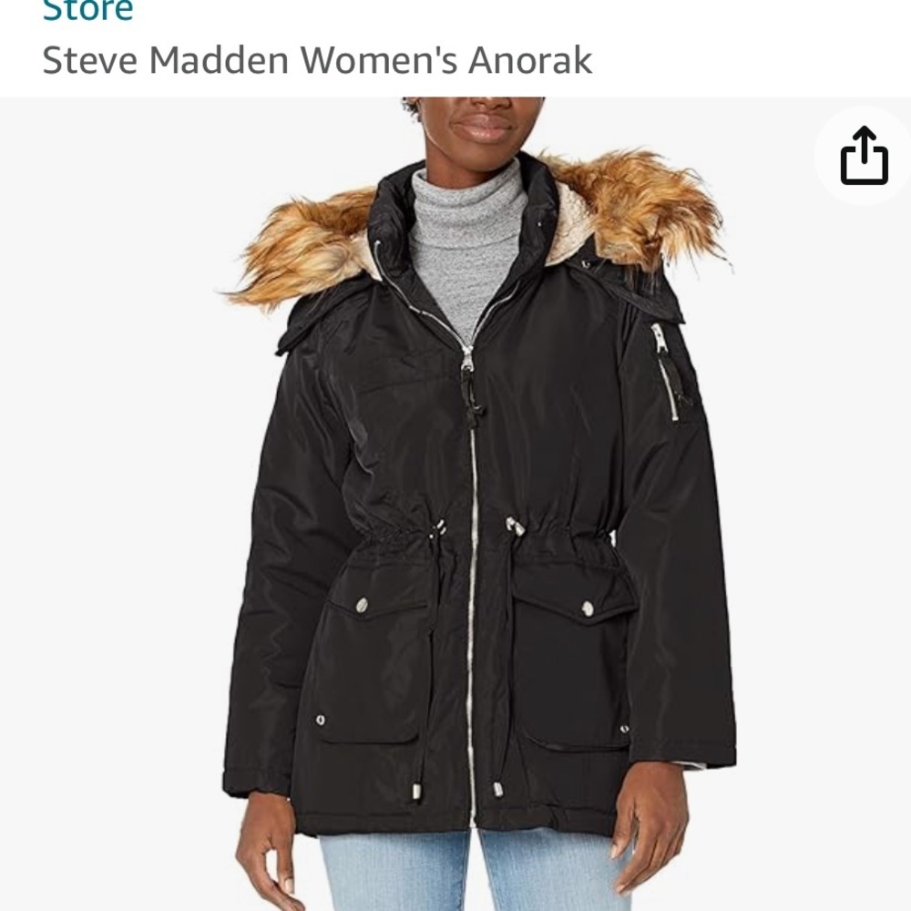 Reduced Steve Madden girl Anorak Lightweight Hood Utility Coat Anorak
